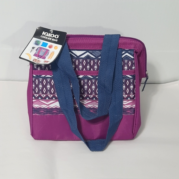 Igloo Mini Essential Tote Insulated Zip Closure 9 Can Cooler Bag Travel Beach - Picture 1 of 10